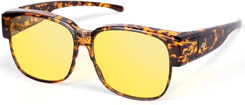 نظارات الرؤية الليلية من بيرسين للقيادة - تناسب النظارات المضادة للوهج فوق النظارات للرجال والنساء in Kuwait