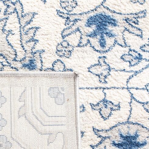 SAFAVIEH Brentwood Collection 2' x 8' Cream/Blue BNT816D Oriental Medallion Non-Shedding Living Room Entryway Foyer Hallway Bedroom Runner Rug in Saudi Arabia