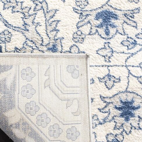 SAFAVIEH Brentwood Collection 2' x 8' Cream/Blue BNT816D Oriental Medallion Non-Shedding Living Room Entryway Foyer Hallway Bedroom Runner Rug in Saudi Arabia