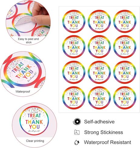 G2PLUS Thank You Stickers, 120PCS Gold Foil Thank You Stickers, 2 Inch Round Thank You Stickers Labels, Thank You for Celebrating with Us Stickers for Birthday, Wedding, Graduation Party Favors in Saudi Arabia