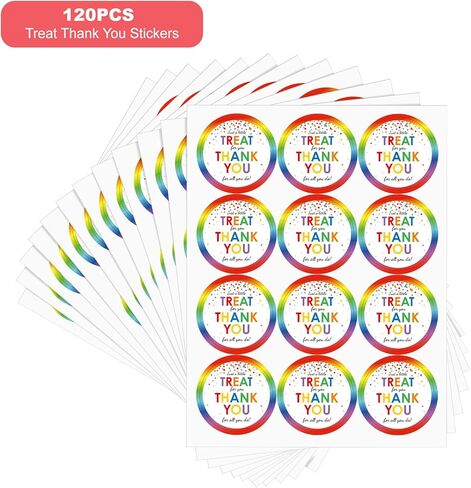 G2PLUS Thank You Stickers, 120PCS Gold Foil Thank You Stickers, 2 Inch Round Thank You Stickers Labels, Thank You for Celebrating with Us Stickers for Birthday, Wedding, Graduation Party Favors in Saudi Arabia