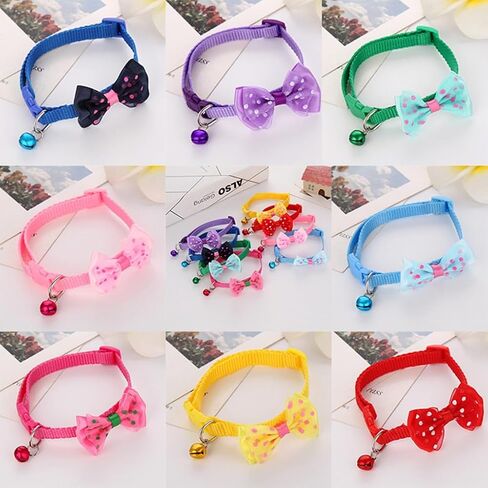 Flower Dog Cat Collar for Small Dogs Girl Cats Cute Floral Female Male Collar for XS S Small Puppy Girl boy Pets Animal ketten Yorkie Purple in Kuwait