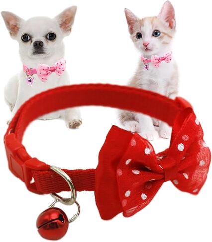 Flower Dog Cat Collar for Small Dogs Girl Cats Cute Floral Female Male Collar for XS S Small Puppy Girl boy Pets Animal ketten Yorkie Purple in Kuwait