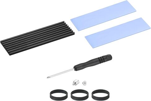 MECCANIXITY 1 Pack M.2 2280 Nvme SSD Heatsink Cooler سبائك الألومنيوم بالوعة الحرارة مع تركيب مسامير مفك البراغي، 1 مم، 1.5 مم وسادة حرارية، للكمبيوتر المحمول، ذهبي in Saudi Arabia