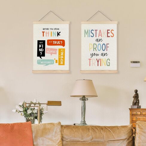 LUVADIAN Playroom Wall Decor, Playroom Rules Poster Hanger Frame, Play Room Wall Art, Boho Playroom Decor for Kids, Kids Room Wall Decor, Nursery Wall Art Decor, 12x16 Inches in Kuwait