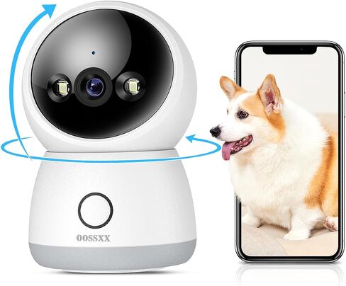 OOSSXX (One-Touch Call) 360° Pan/Tilt 3MP Baby Monitor Security Camera Indoor Wireless Nanny Cam Dog/Cat/Pet Camera with Phone App,Home/House/Door WiFi Cameras,2-Way Audio,Auto Tracking,Night Vision in Saudi Arabia