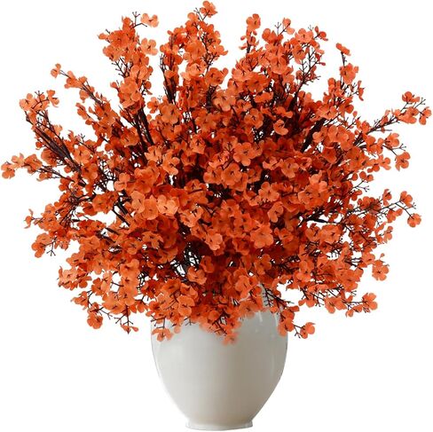 Babys Breath Artificial Flowers Gypsophila Bouquets Bulk Real Touch Fake Silk Flowers for Home Wedding DIY Floral Arrangement Kitchen Table Centerpiece Home Decor (Red, 12 Bundles) in Kuwait