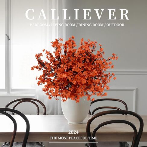 Babys Breath Artificial Flowers Gypsophila Bouquets Bulk Real Touch Fake Silk Flowers for Home Wedding DIY Floral Arrangement Kitchen Table Centerpiece Home Decor (Red, 12 Bundles) in Kuwait