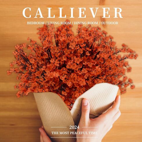 Babys Breath Artificial Flowers Gypsophila Bouquets Bulk Real Touch Fake Silk Flowers for Home Wedding DIY Floral Arrangement Kitchen Table Centerpiece Home Decor (Red, 12 Bundles) in Kuwait