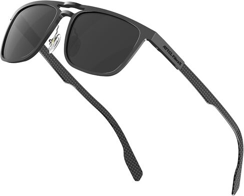 ATTCL Square Polarized Sunglasses Men: UV Protection FibraX Carbon Sunglass for Driving, Fishing, Travel, Mens Shades in Saudi Arabia