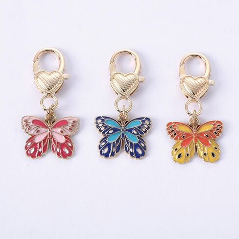 3 Pcs Women Keychain Flower Key Chain Charm Cute Small Bag Charm Car Key Ring Metal Keychain Pendant for Women Girls in Kuwait