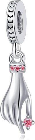 Hand Pendant Charm 12 Birthstone Charm Good Luck Bead for European Bracelet Present in Kuwait