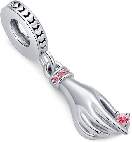Hand Pendant Charm 12 Birthstone Charm Good Luck Bead for European Bracelet Present in Kuwait