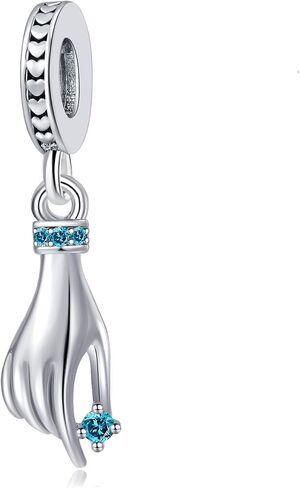 Hand Pendant Charm 12 Birthstone Charm Good Luck Bead for European Bracelet Present in Kuwait