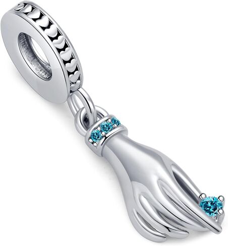 Hand Pendant Charm 12 Birthstone Charm Good Luck Bead for European Bracelet Present in Kuwait