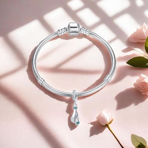 Hand Pendant Charm 12 Birthstone Charm Good Luck Bead for European Bracelet Present in Kuwait