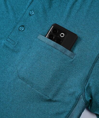 قميص Henley رجالي بأكمام قصيرة من ZITY، تي شيرت أساسي بأزرار سفلية مع جيوب، قميص Henley بلون موحد in Kuwait