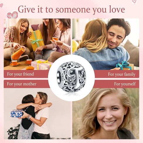 حرف T سحر 925 فضة الأبجدية الخرزة للأساور تهجئة كلمتك in Kuwait