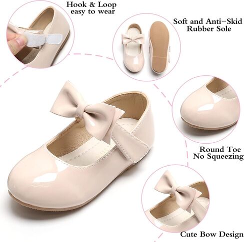 Toddler Flower Girl Dress Shoes - Little Girl Ballet Flats for Wedding Party in Kuwait