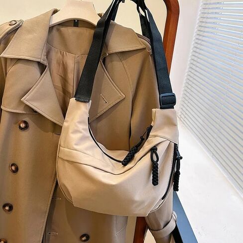 Fashionable Nylon Crossbody Bag Sling Crescent Bag with Adjustable Strap Nylon Hobo Shoulder Bag For Men And Women in Saudi Arabia