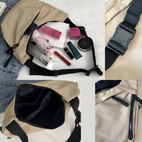 Fashionable Nylon Crossbody Bag Sling Crescent Bag with Adjustable Strap Nylon Hobo Shoulder Bag For Men And Women in Saudi Arabia