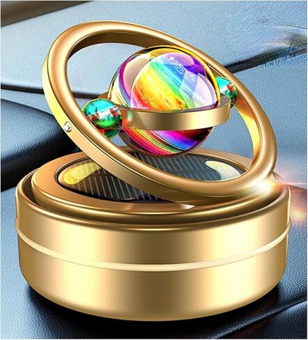 Car Solar Air Freshener for Car Stocking Stuffers Rotatable Air Purifier Aromatherapy Diffuser Long Time Home Interior Fragrance Stocking Stuffers Car Decoration (A Black) in Saudi Arabia