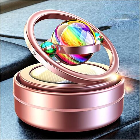 Car Solar Air Freshener for Car Stocking Stuffers Rotatable Air Purifier Aromatherapy Diffuser Long Time Home Interior Fragrance Stocking Stuffers Car Decoration (A Black) in Saudi Arabia