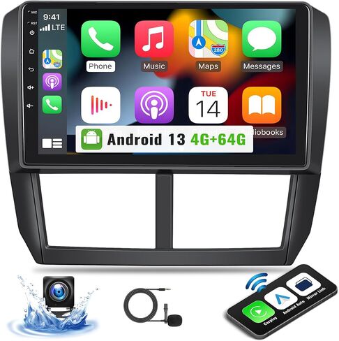 UNITOPSCI 4G+64G Android Car Stereo Radio for Subaru Forester Impreza WRX 2008-2012 Wireless CarPlay Android Auto Bluetooth 5.0 GPS 9 Inch 1280*720 Touchscreen DSP 32 EQ FM/RDS WiFi Backup Camera Mic in Saudi Arabia