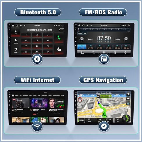 UNITOPSCI 4G+64G Android Car Stereo Radio for Subaru Forester Impreza WRX 2008-2012 Wireless CarPlay Android Auto Bluetooth 5.0 GPS 9 Inch 1280*720 Touchscreen DSP 32 EQ FM/RDS WiFi Backup Camera Mic in Saudi Arabia