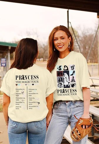 Princess Shirts for Women Ladies Magic Shirt Family Girl Trip Tee Holiday Vacation Short Sleeve Tops in Kuwait