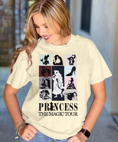 Princess Shirts for Women Ladies Magic Shirt Family Girl Trip Tee Holiday Vacation Short Sleeve Tops in Kuwait