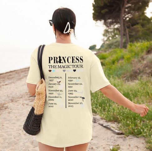 Princess Shirts for Women Ladies Magic Shirt Family Girl Trip Tee Holiday Vacation Short Sleeve Tops in Kuwait