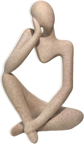 Thinker Statue Home Decor, Trendy Aesthetic Resin Sculptures Decoration, House Living Room, Dining Desk, Office, Bookshelf, Aesthetic Gifts Decoration(Black-Right) in Saudi Arabia