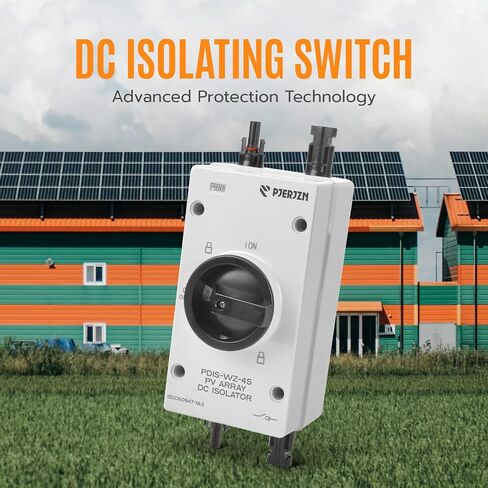 Solar Panel Disconnect Switch 32A 1000V 4 Pole Pv DC Isolator Switch Outdoor Solar Panel Switch Disconnect Cut Off for Solar Panel Photovoltaic System(1000V 32A) in Saudi Arabia