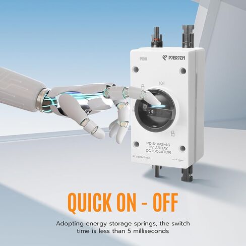Solar Panel Disconnect Switch 32A 1000V 4 Pole Pv DC Isolator Switch Outdoor Solar Panel Switch Disconnect Cut Off for Solar Panel Photovoltaic System(1000V 32A) in Saudi Arabia