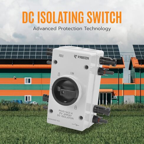 Solar Panel Disconnect Switch 32A 1000V 4 Pole Pv DC Isolator Switch Outdoor Solar Panel Switch Disconnect Cut Off for Solar Panel Photovoltaic System(1000V 32A) in Saudi Arabia