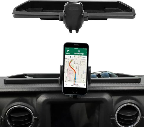 JeCar JL Dash Phone Mount Dashboard Cellphone Holder with Storage Tray Interior Accessories Compatible with Jeep Wrangler 2018-2023 JL JLU & 2020-2023 Gladiator JT Truck in Saudi Arabia