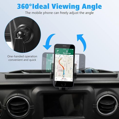 JeCar JL Dash Phone Mount Dashboard Cellphone Holder with Storage Tray Interior Accessories Compatible with Jeep Wrangler 2018-2023 JL JLU & 2020-2023 Gladiator JT Truck in Saudi Arabia
