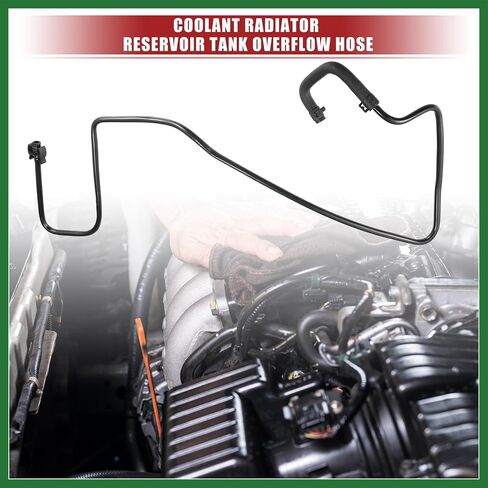 Motoforti Coolant Radiator Reservoir Tank Overflow Hose Fit for Ford Fiesta S SE 1.6L 2011-2019 No.8V2Z-8B081-B/8V2Z-8B081-A - Pack of 1 Long-lasting in Saudi Arabia