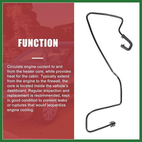 Motoforti Coolant Radiator Reservoir Tank Overflow Hose Fit for Ford Fiesta S SE 1.6L 2011-2019 No.8V2Z-8B081-B/8V2Z-8B081-A - Pack of 1 Long-lasting in Saudi Arabia
