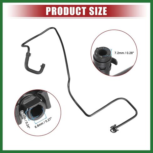 Motoforti Coolant Radiator Reservoir Tank Overflow Hose Fit for Ford Fiesta S SE 1.6L 2011-2019 No.8V2Z-8B081-B/8V2Z-8B081-A - Pack of 1 Long-lasting in Saudi Arabia