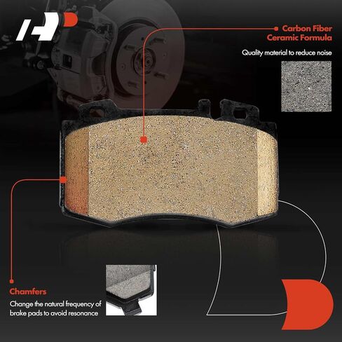A-Premium Front Ceramic Disc Brake Pads Set Compatible with Mercedes-Benz C230, C320, C350, C32/C55 AMG, E350, E500, S350, S430, S500, S600, SL500, SL550, SL600, SLK350, ML430, ML500, CL500, 4 Pcs in Saudi Arabia