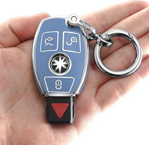 for Mercedes Benz Key fob Cover with Keychain/Keyring,Soft TPU Key Shell,fit C E S G-Class CLA CLS GLA GLC GLS,ect Remote car Key(Black) in Saudi Arabia