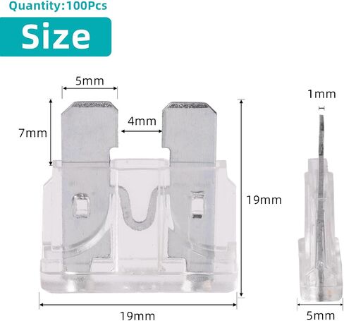 100Pcs 3 Amp Fuses Stanbdard Fuse, 3A Car Fuse Blade for Automotive, Truck, Boat, Motorcycle in Saudi Arabia