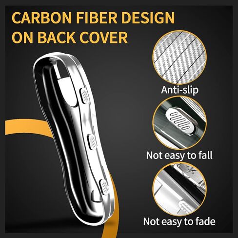 TANGSEN Key Fob Case غطاء TPU متوافق مع Porsche 911 Cayenne Panamera TAYCAN نسيج من ألياف الكربون الشفاف 3 و 4 أزرار غطاء مفتاح واقٍ in Kuwait