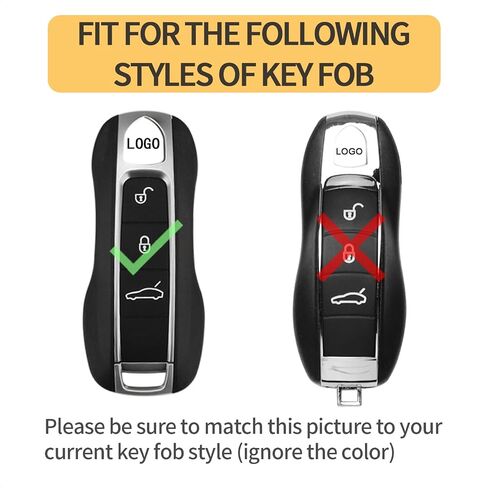 TANGSEN Key Fob Case غطاء TPU متوافق مع Porsche 911 Cayenne Panamera TAYCAN نسيج من ألياف الكربون الشفاف 3 و 4 أزرار غطاء مفتاح واقٍ in Kuwait