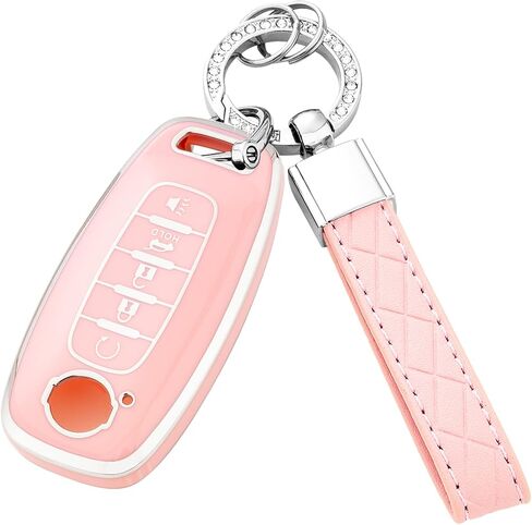 Key Fob Cover with Keychain for 2023 2024 Pathfinder Rouge 4Runner (Purple) in Kuwait