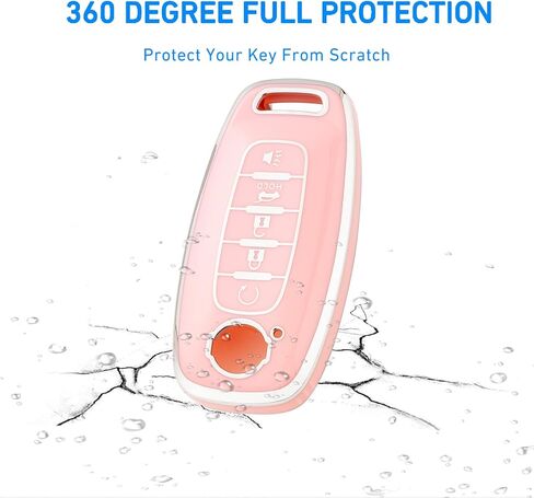 Key Fob Cover with Keychain for 2023 2024 Pathfinder Rouge 4Runner (Purple) in Kuwait