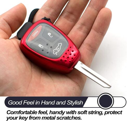 MECHCOS Fit for Chrysler 200 300 PT Cruiser Dodge Charger Magnum Durango Jeep Grand Cherokee Commander Liberty TPU Key Fob Cover Case Remote Holder Skin Protector Keyless Entry Sleeve Accessories in Saudi Arabia