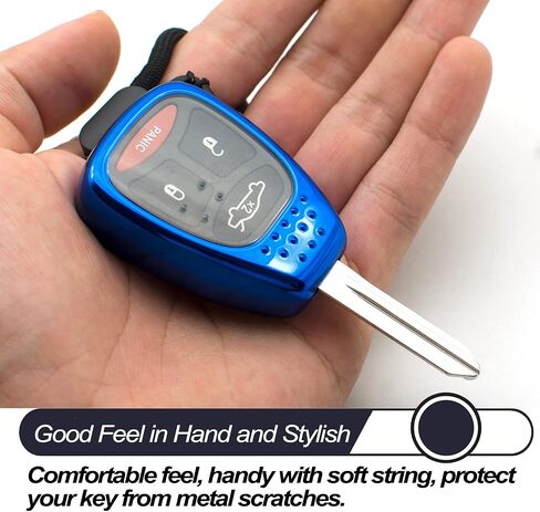 MECHCOS Fit for Chrysler 200 300 PT Cruiser Dodge Charger Magnum Durango Jeep Grand Cherokee Commander Liberty TPU Key Fob Cover Case Remote Holder Skin Protector Keyless Entry Sleeve Accessories in Saudi Arabia